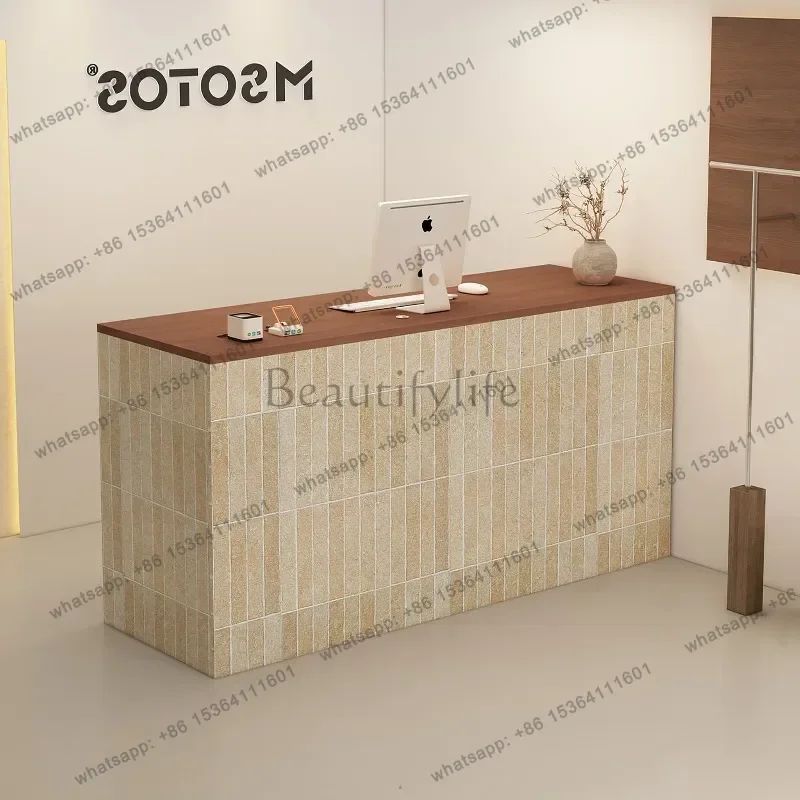 LD Beauty Luxury Reception Desks Modern Shop Hotel Restaurant Long Display   Company Mostrador Commercial Furniture