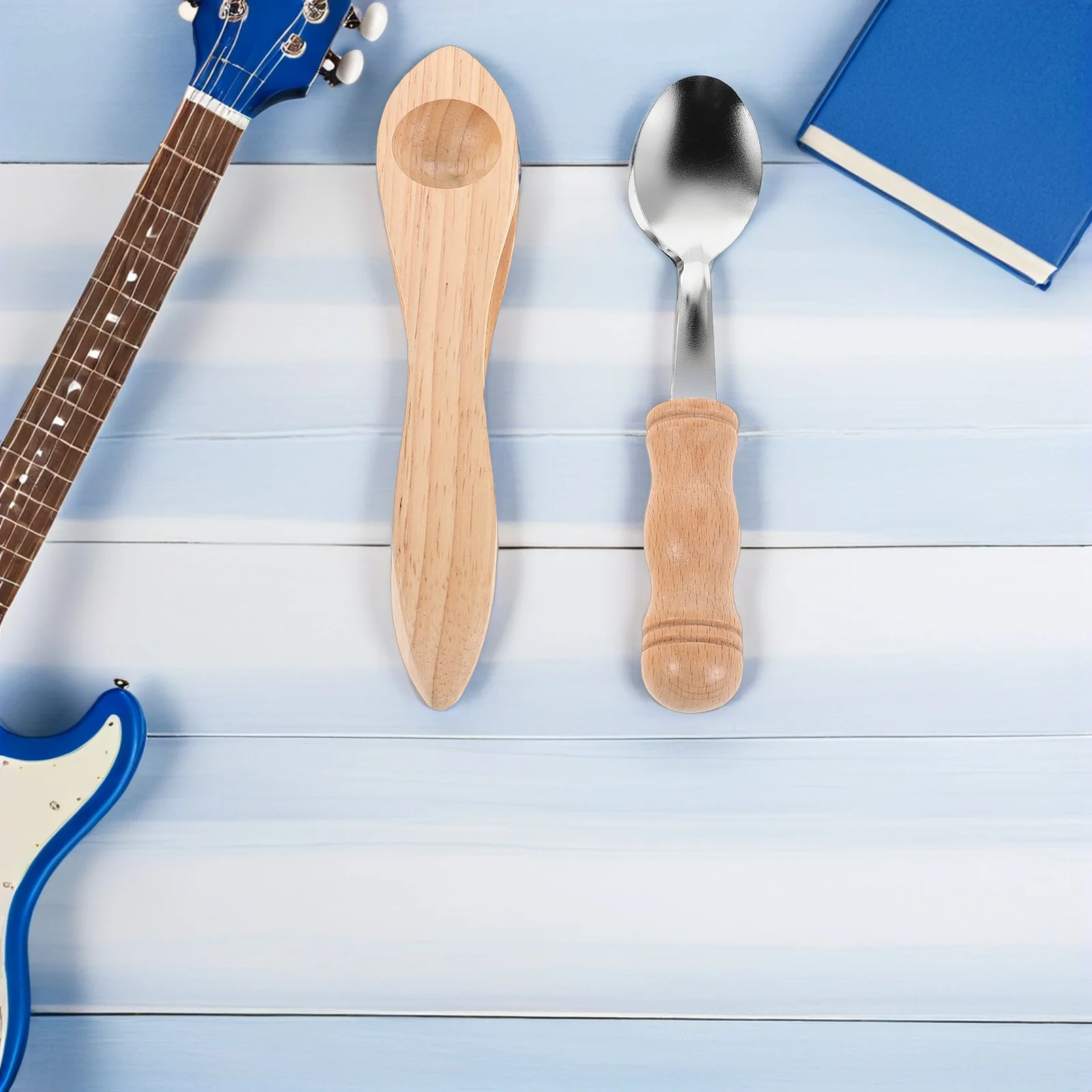 

2Pcs Rhythm Spoons Professional Musical Spoon Set for Kids Parties Interactive Family Bonding Experience Rhythm Instrument