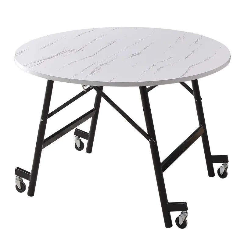 

Small apartment, household round table, rotating disc, movable folding dining table