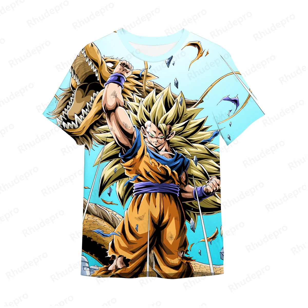 Dragon ball Goku Men's T-Shirt Streetwear AnimeShirts High Quality Clothes 2024 Clothing Harajuku Style Gift Short Sleeve Anime