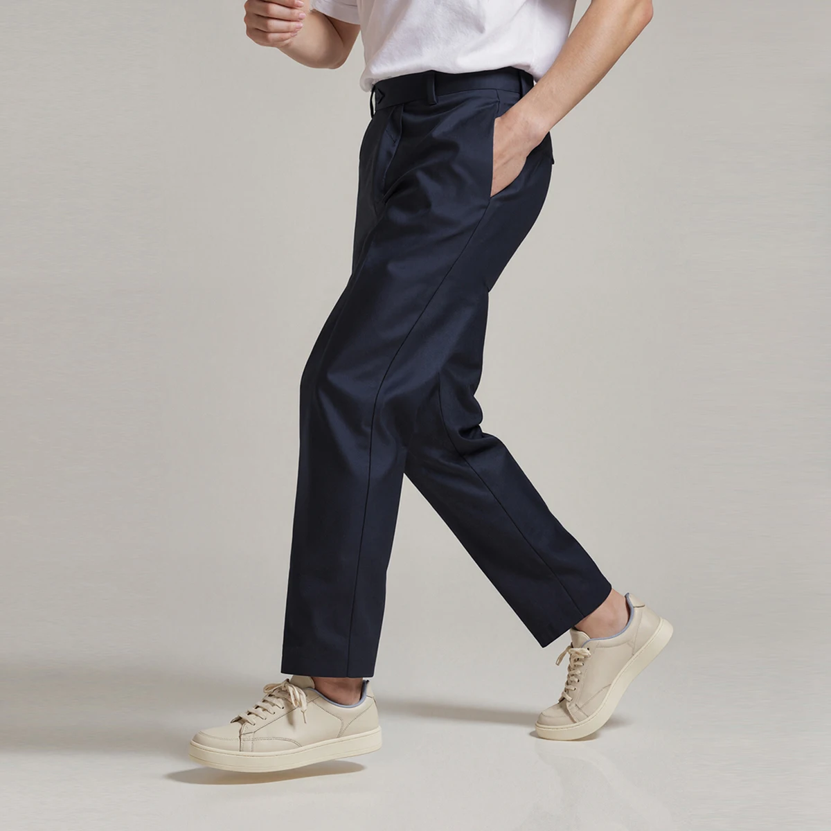 Luxury Woolen Casual Men's Busin Pants Tailored Fit Italian Spun Wool Straight Leg Faionable Urban Sle Autumn Wear