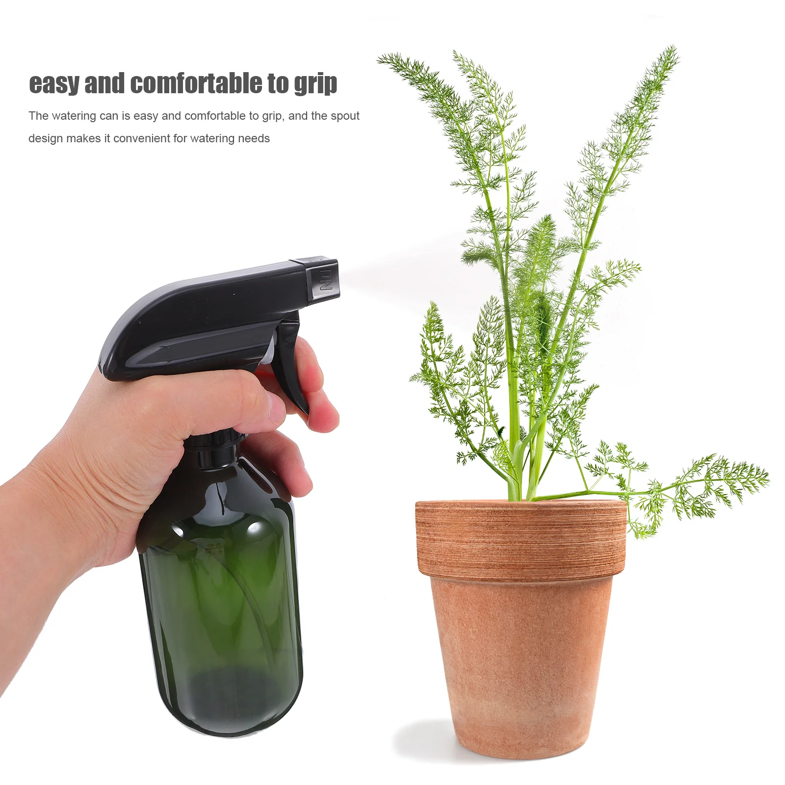 2Pcs Transparent Spray Bottles Refillable Empty Pet Containers Multipurpose for Cleaning Hair Care Plant Misting Pet Grooming