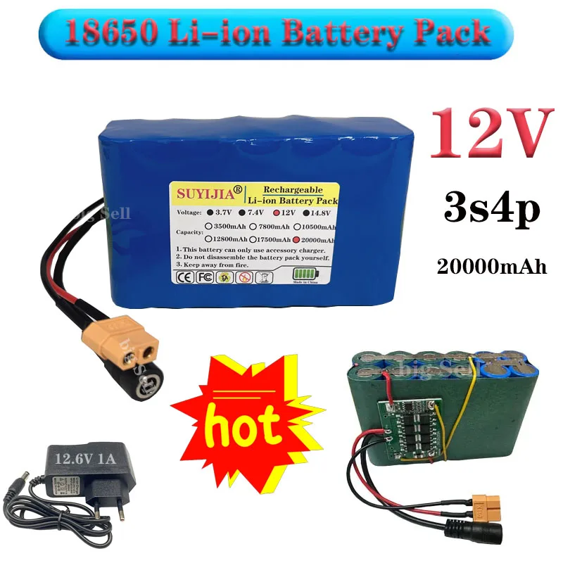 3S4P 12V 20Ah 18650…