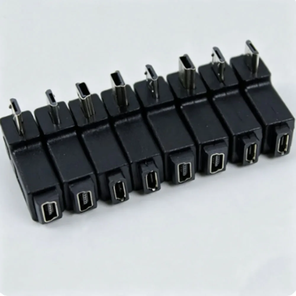 1Pce 90 Degree L-Shaped Mini USB Adapter Plug, Micro to Mini USB Male and Female Adapter, Data Cable Converter for Dash Cam