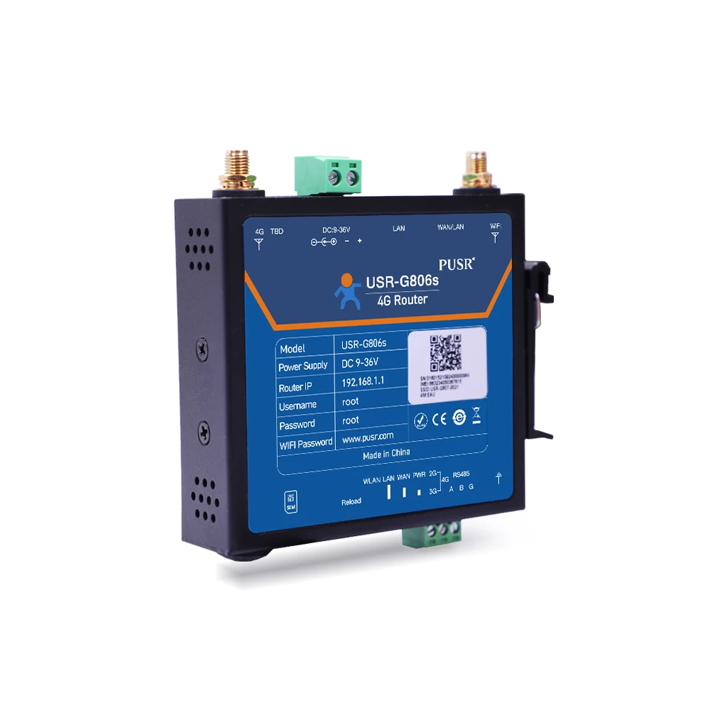 Port série RS485 LAN Ethernet à 4G WiFi Convertisseur Serveur Industriel 4G persévérance Routeur USR-G806s Dispositif IoT Support Modbus