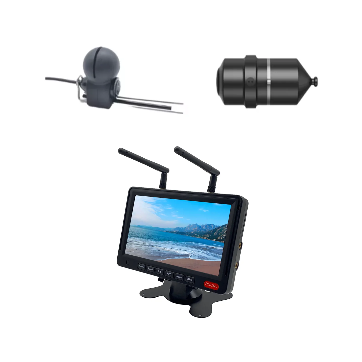 2W image transmission wireless underwater fish detection camera remote control boat anchor fish fishing can measure depth view 3