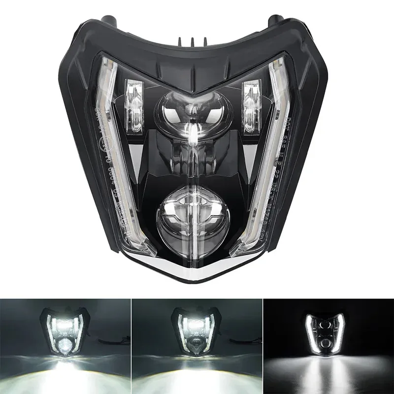 

Customized KM1718 125W 6500K LED Motorcycle Headlight IP67 Waterproof Dirt Bike DRL Headlamp lights