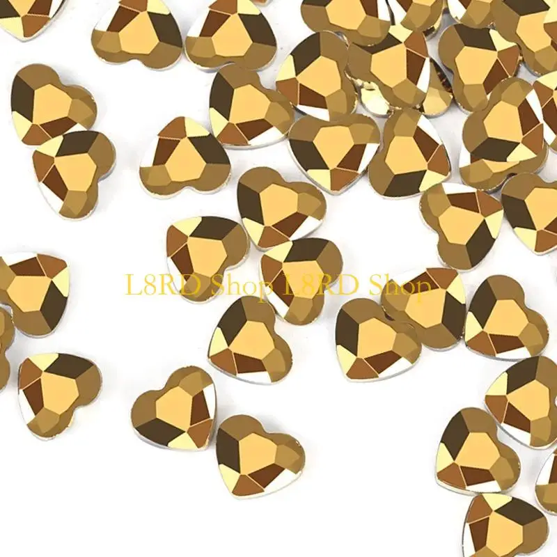 L8rd Multips Tailles Art Hingestones Flat Back Gold Diamond Stones For Nails Art DIY Vêtements artisanaux bijoux