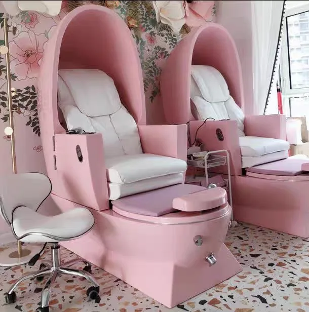 Factory New Design Luxury Base Egg Shape Pedicure Chair Comfortable Foot Spa Massage Furniture With High Quality Materials