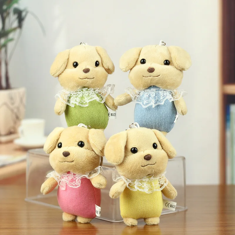 Cute Puppy Plush Doll VIP Dog Pendant Cute Plush Doll Toy Keychain Kawaii Fluffy Stuffed Pendant Bag Decoration Creative Gift