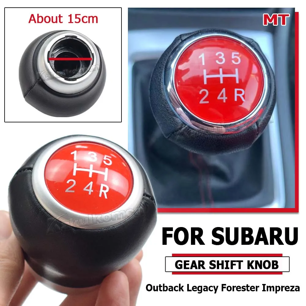 6-Gang-Leder-Schaltknauf für Subaru Outback, Legacy, Forester, Impreza, STI, WRX 2009-2018 – Detail 10