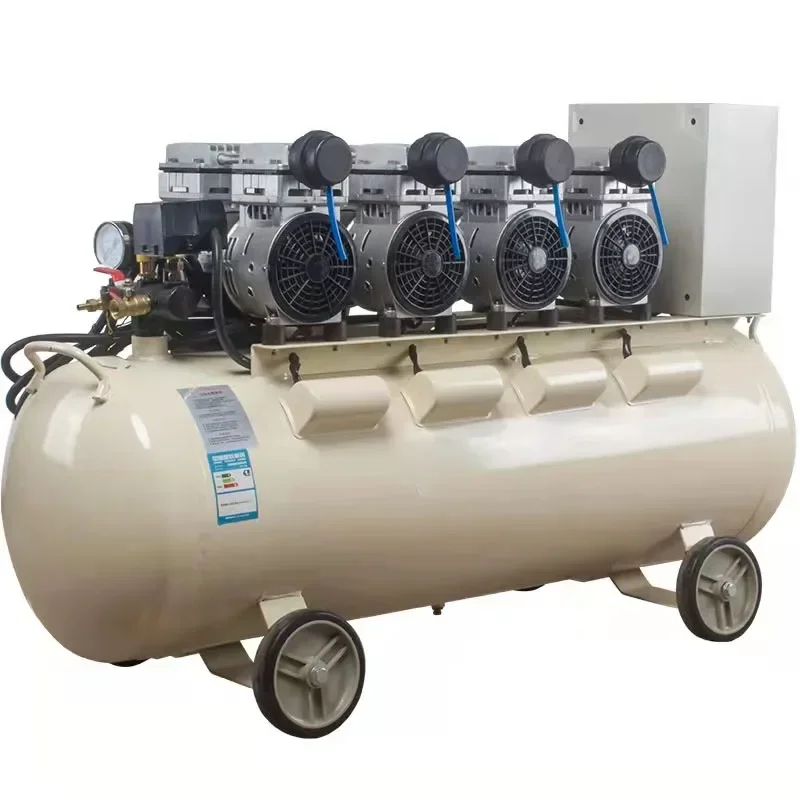 Manufacturer wholesale high quality 1600W * 4-160L oil-free silent air compressor car