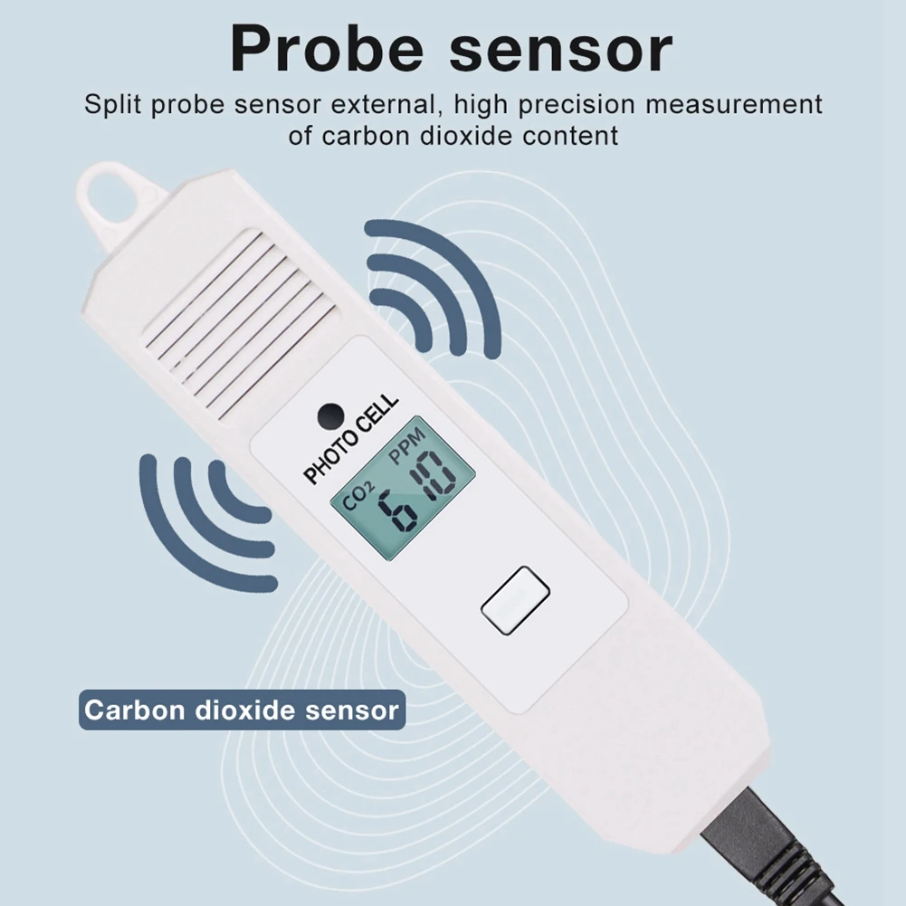 Goodprice Carbon Dioxide Controller Dual Channel Split Probe CO2 Monitor CO2 Pressure Reducer Valve for Greenhouse US Plug A