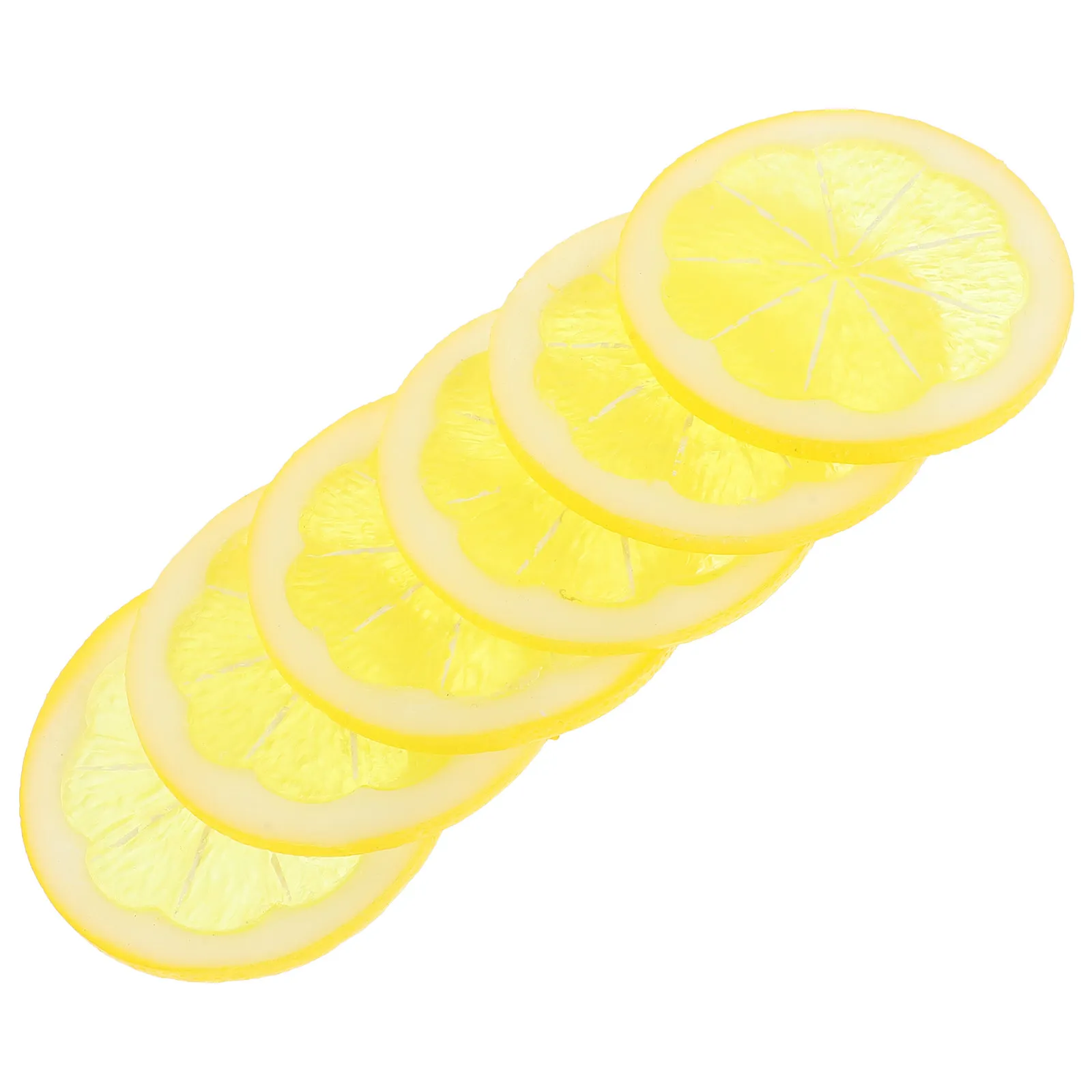 

Набор из 6 реалистичных искусственных ломтиков лимона для декора стола, дома, офиса, магазина, торгового центра, аксессуар для DIY-проектов