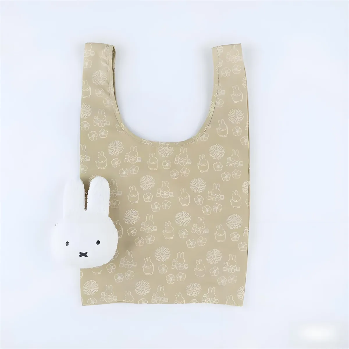 Kawaii ميفي أرنب حقيبة تسوق على الطراز الياباني تصميم لطيف الكرتون بوريس الدب حقيبة للحمل جديدة كاملة الطباعة حقيبة تخزين قابلة للطي