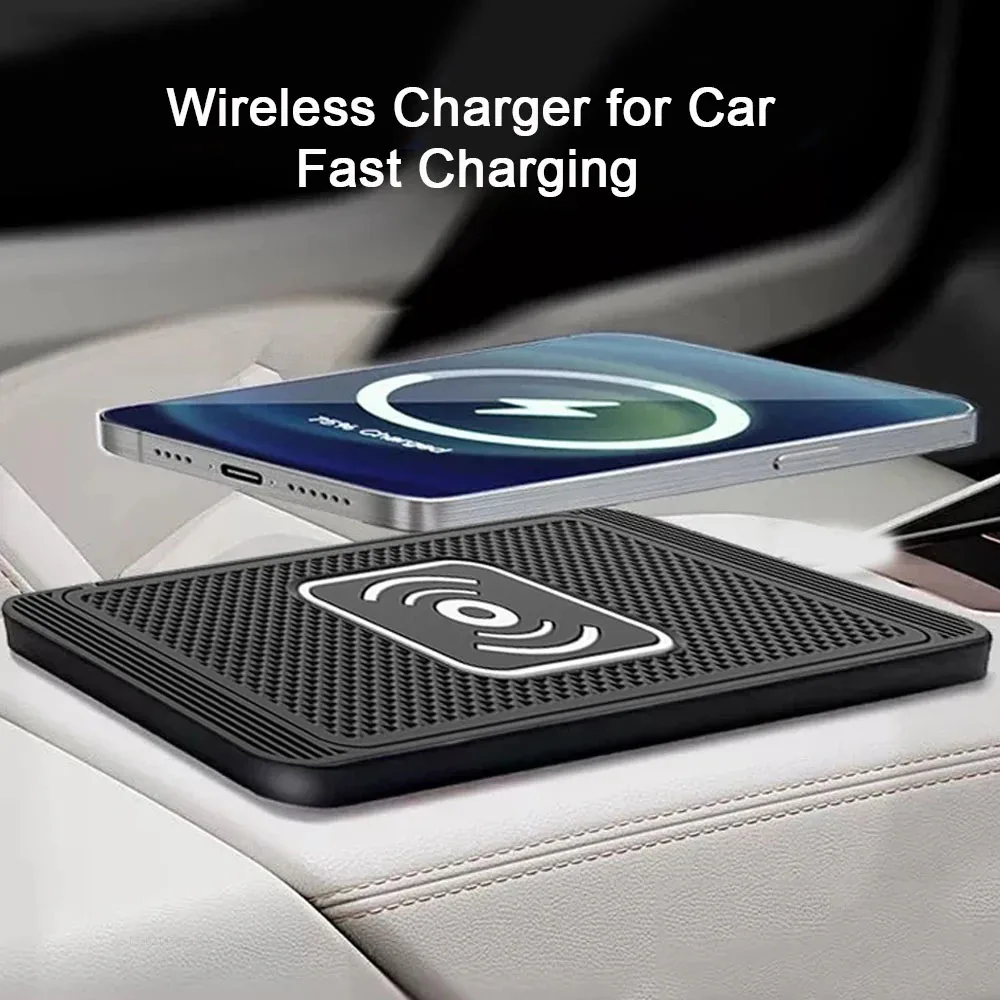 Wireless Charger for Car Fast Charger for Iphone 16 15 14 13 12 Pro Max Samsung Xiaomi Car Wireless Charger Type C Non-slip Pad