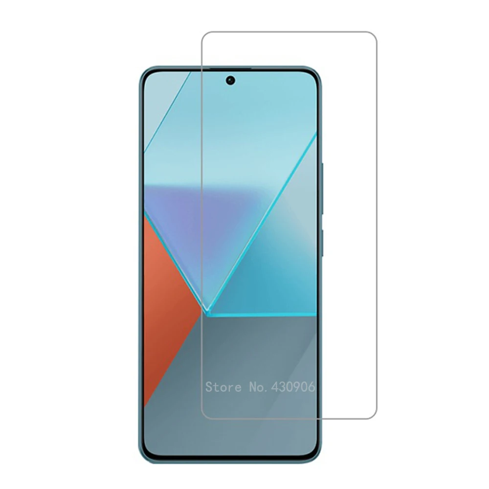 Para Xiaomi Redmi Note 13 Pro 5G Protector de pantalla desbloqueo de huellas dactilares cobertura de pantalla película de vidrio templado transparente borde 9H