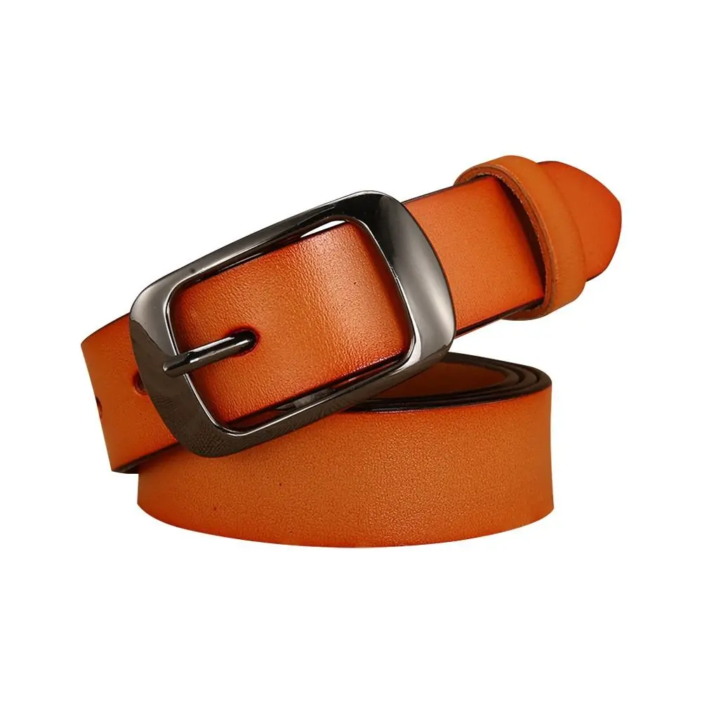Fashion Vintage Wild Skirt Pants Bands Ladies Dress Belts Metal Buckle Waistband Genuine Leather Belt