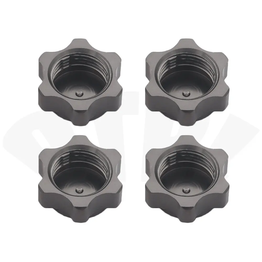 Adaptateur hexagonal de moyeu de roue en aluminium, couvercle anti-poussière fin, 17mm, voiture de loisir 1/8 RC, camion HSP Axial Gardens I Traxxas HimPain, 4 pièces