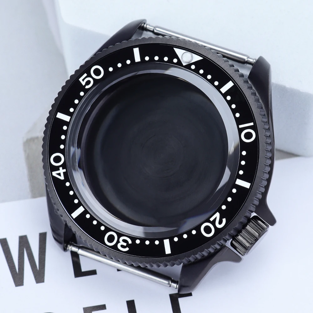 

Black 38mm SKX013 Watch Case Ceramic Bezel Sapphire Glass For NH34 NH35 NH36 NH38 4R Movement 28.5mmDial 120Clicks Ceramic Bezel