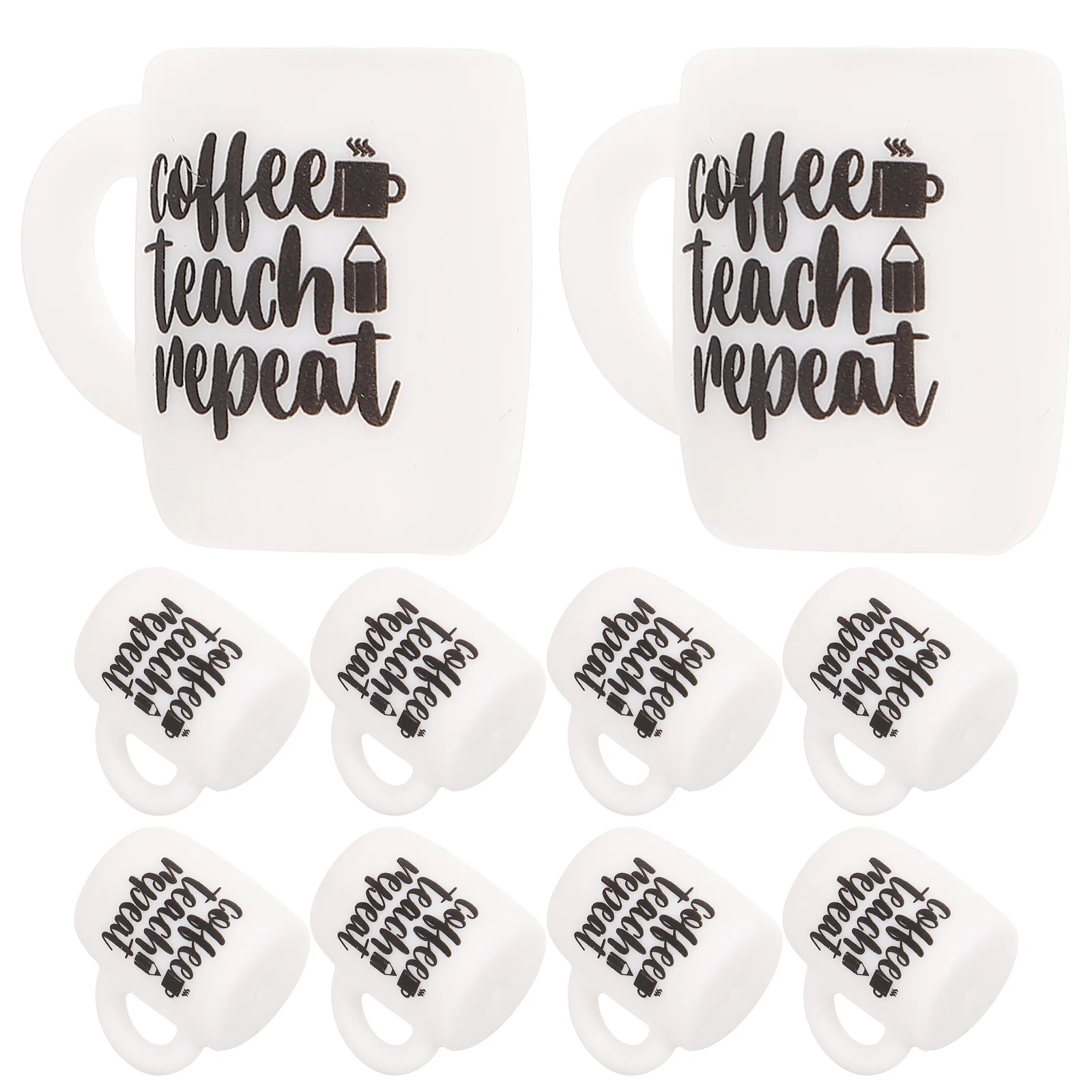 

10 Pcs Silicone Beads Focal Charms for Keychain Making DIY Bracelet Necklace Crafting Accessories Bulk Jewelry