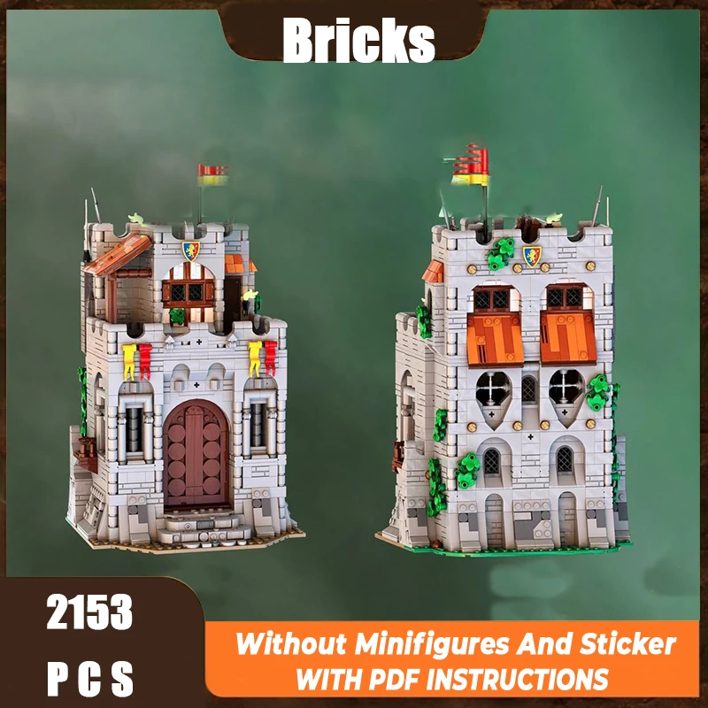 

Изысканный новый продукт MOC, строительные блоки, модель средневековой архитектуры, герой, замок, технология, модульная детская игрушка, сборка своими руками