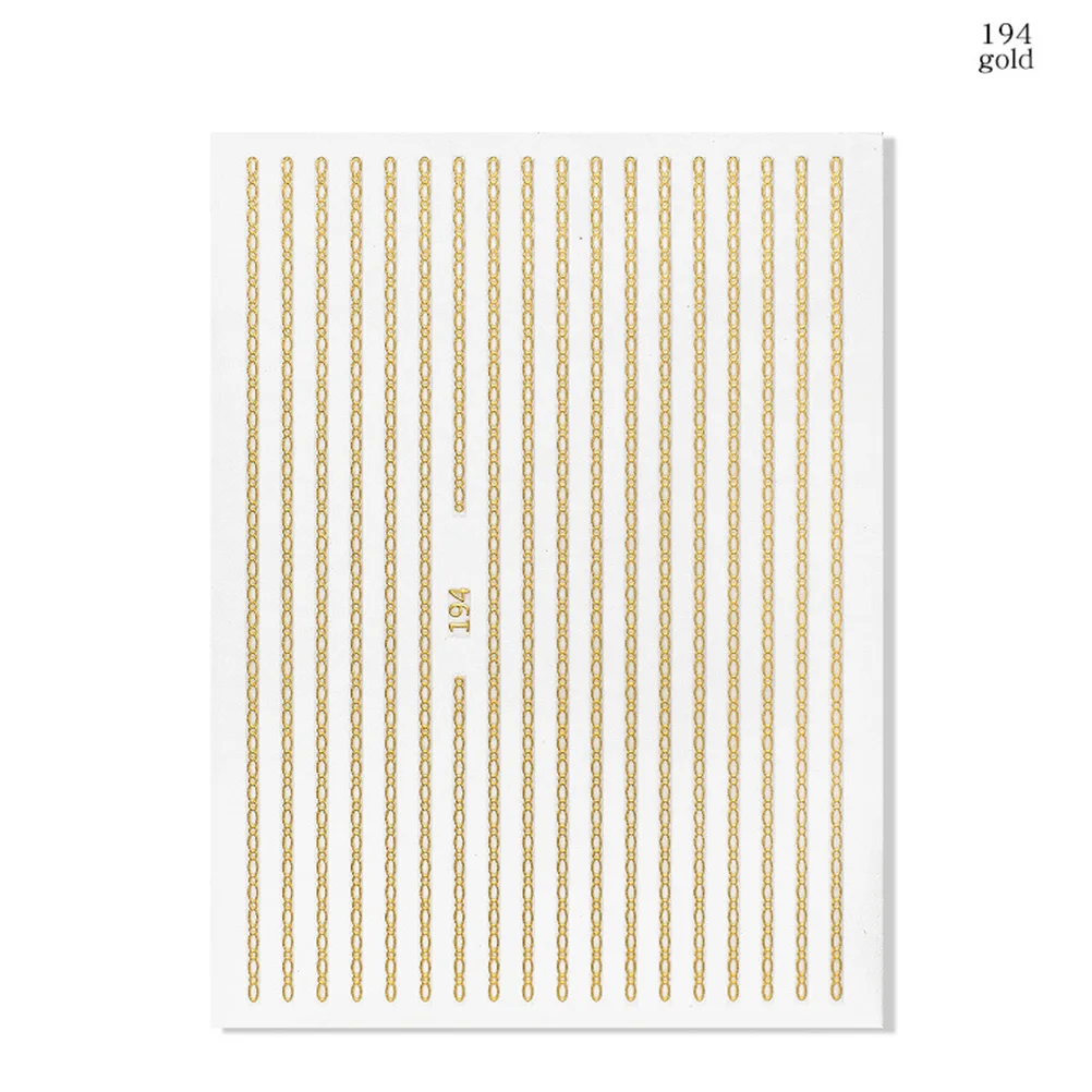 

5 Sheets 3d Nail Art Stickers Chritams Stikcers Xmas for Gold and Silver Thread Decal