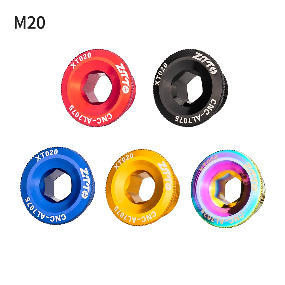 Ztto fahrrad kurbel garnitur aluminiums ch raube kurbel arm schraube kappe 5 farbe m20 m19 m18 universal für mtb rennrad m6000 105 – Detail 1