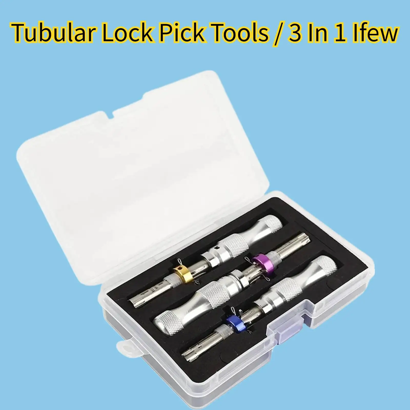 Unlock Tool Set Tubular Lock Pick Lockpick Tools for Beginners and Pro Locksmiths Stainless Steel Kit for Picking Tubular Locks