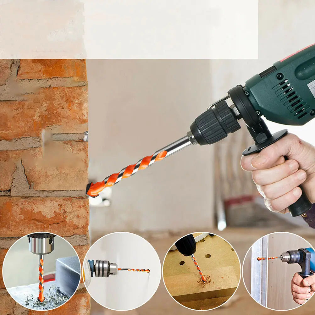 

5pcs Alloy Triangle Drill Bit Set For Porcelain Wood High Speed Chip Removal Swivel Drilling Home Diy