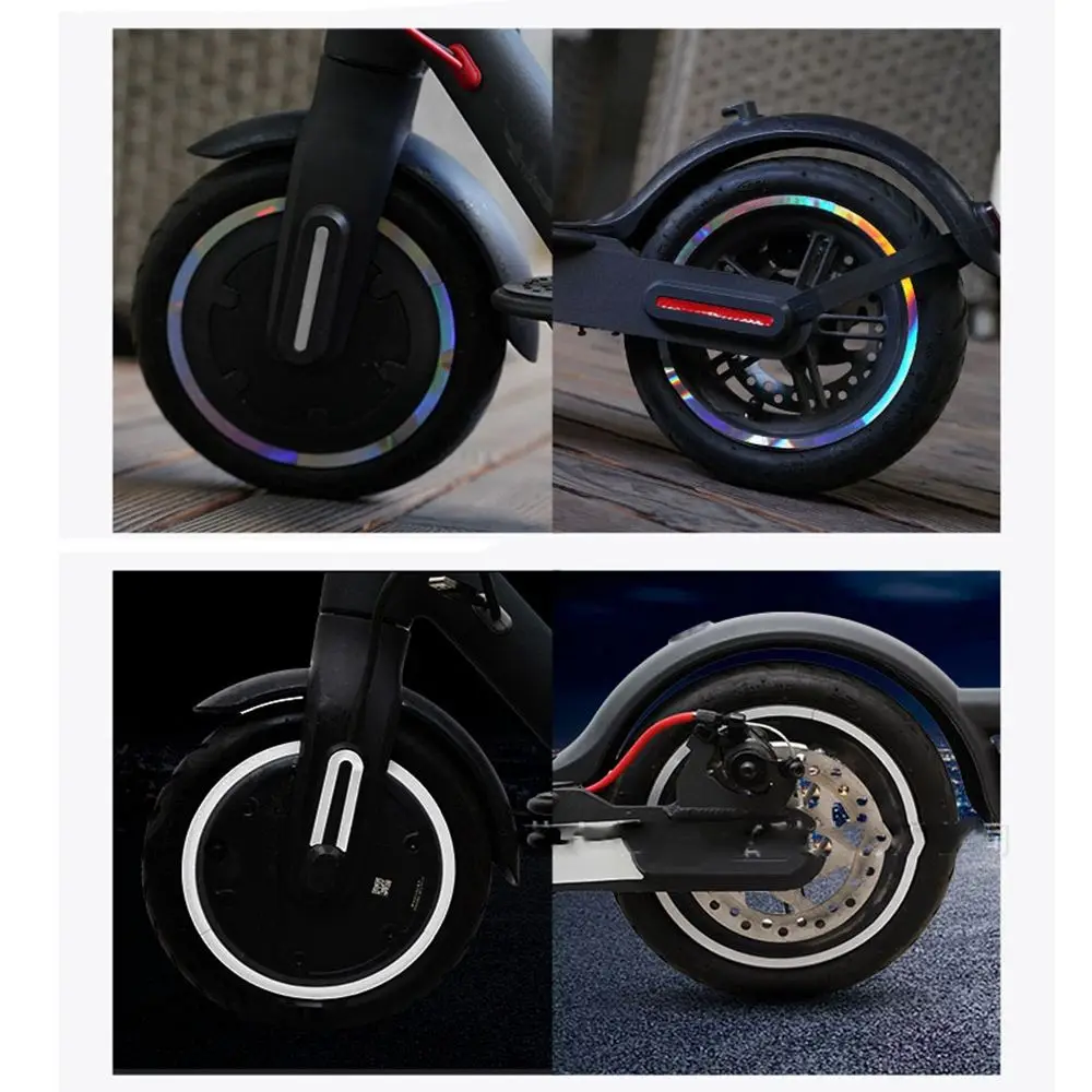 1Set Waterproof PVC Reflective Sticker Scooter Wheel Hubs Protective Sticker for Xiaomi M365 Pro Electric Scooter Accessories