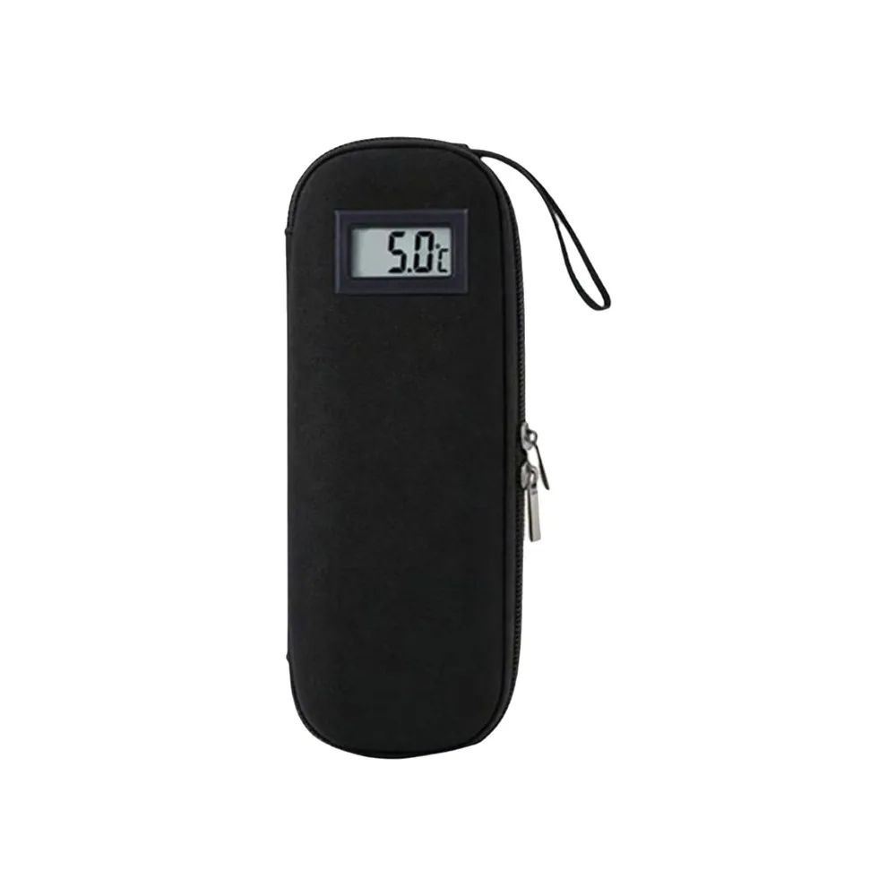 Oxford Cloth Insulin Cooler Bag Waterproof Thermometer Display Insulin Vial Storage Case Insulin Vial Protector