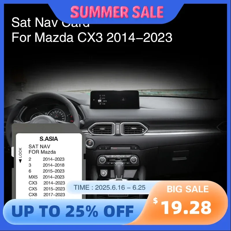 

for Mazda CX3 from 2014 to 2023 Navigation SD Card Maps for South Asia Sat Nav Update Maps Indonesia Malaysia Philippines