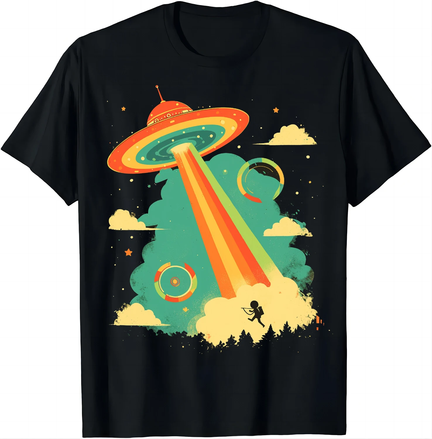 Funny Birthday Gift Traditional Archery Funny Ufo Archery Target Recurve Bow T-Shirt Men Clothing Streetwear Graphic T Shirts