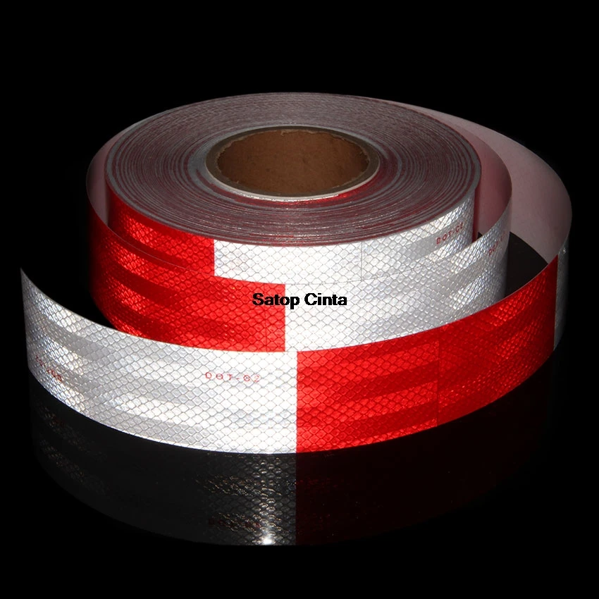 DIY 5CM*1M High Vis Conspicuity Safety Reflectors Tape Waterproof Self Adhesive White Red Blue Flu-yellow Stickers For Truck Car
