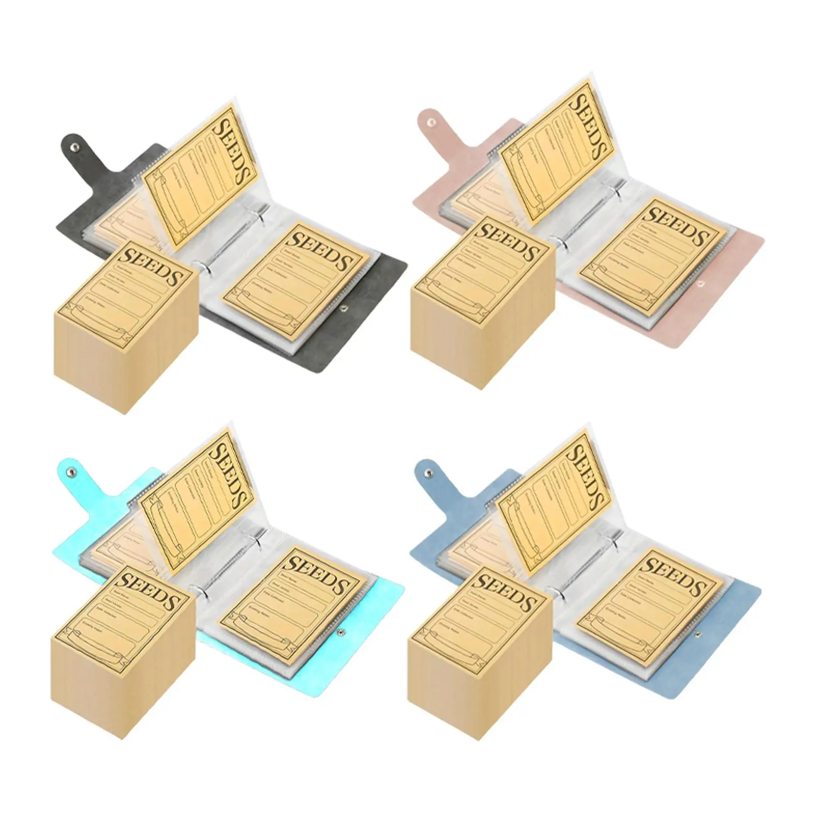 다용도 정리 바인더와 50개 봉투, 학교, 발코니, 가정용 채소, 비즈 정리용 정원 패킷 정리함