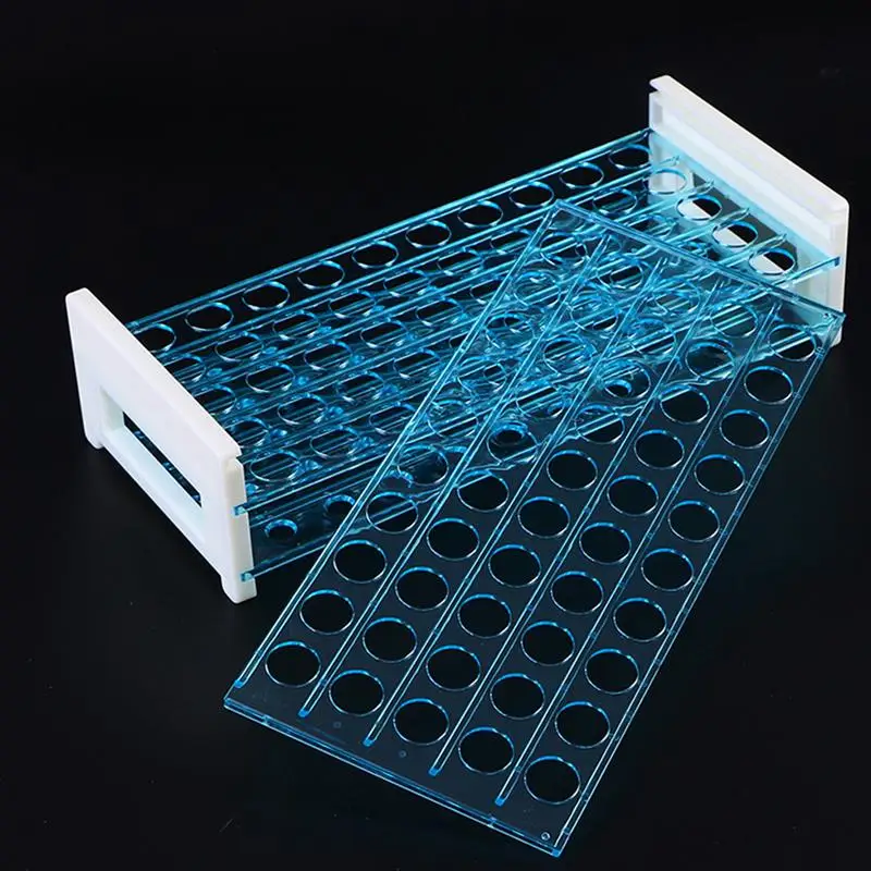 13/18mm 50 Holes Storage Plate Organic Glass PMMA Laboratory Centrifuge Tube Rack Holder Test Tube Rack Centrifuge Tube Stand