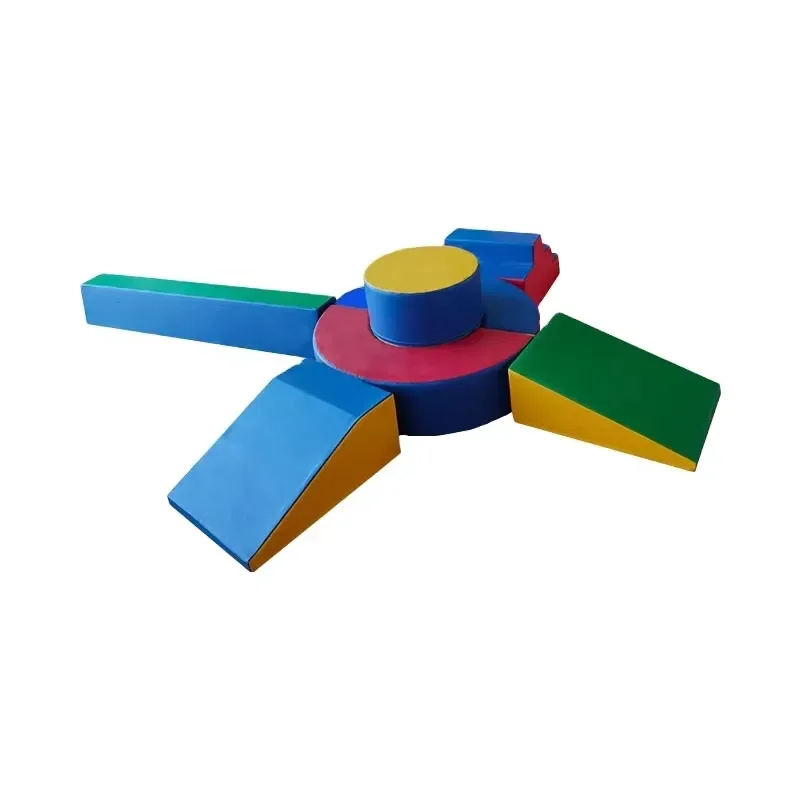 Multifunctional Childrens Agility Rings Sensory Training System Big Ring Step Balance Beam Slope Combination for Kids