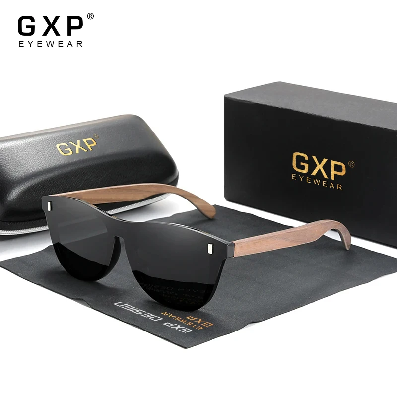 

GXP Walnut Sunglasses For Men/Women Vintage Wooden Splicing Polarizated UV400 Mirror Glasses Eye Protection Fashion Eyewear