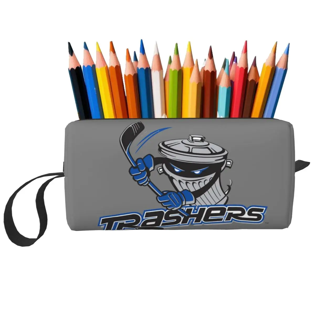 Danbury Trashers-estuche para lápices de Hockey sobre hielo (UHL), caja de bolígrafos para estudiantes, bolsa de lápices, suministros de papelería, bolsa de cosméticos de viaje para mujer