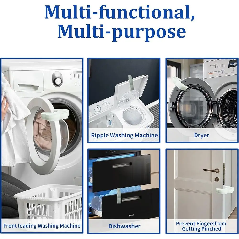 

Универсальный держатель для дверцы сушилки/стиральной машины из силикона без БФА, многофункциональный, для поддержания вентиляции, для бытовой техники