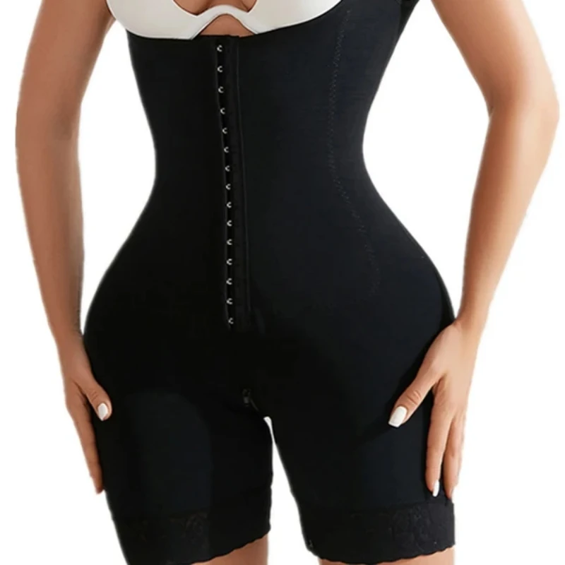 Open Bust Fajas Colombian Girdles Waist Trainer Butt Lifter Shapewear Tummy Control Body Shaper Front Hooks Slimming Sheath Flat