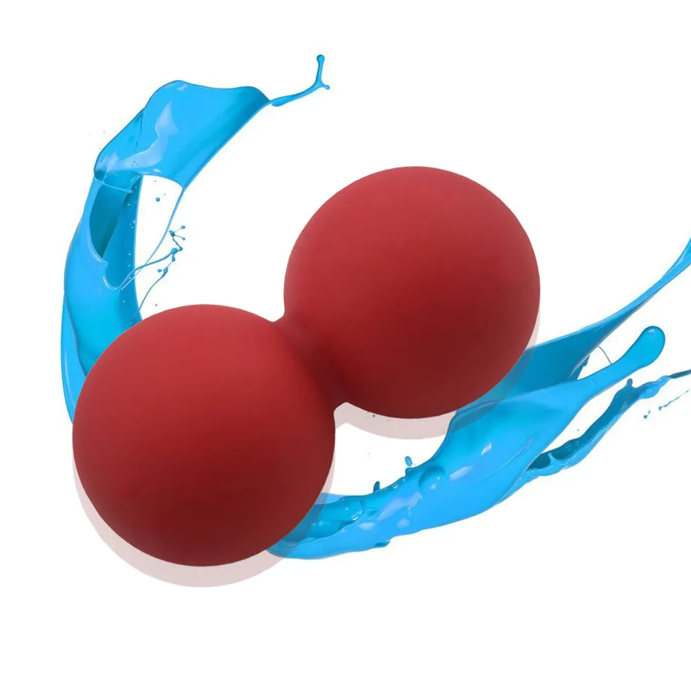 

Peanut Massage Ball Silicone Extra-Firm Muscle Roller Red for Spine Hip Rehab Pilates Physical Therapy Yoga Myofascial Release