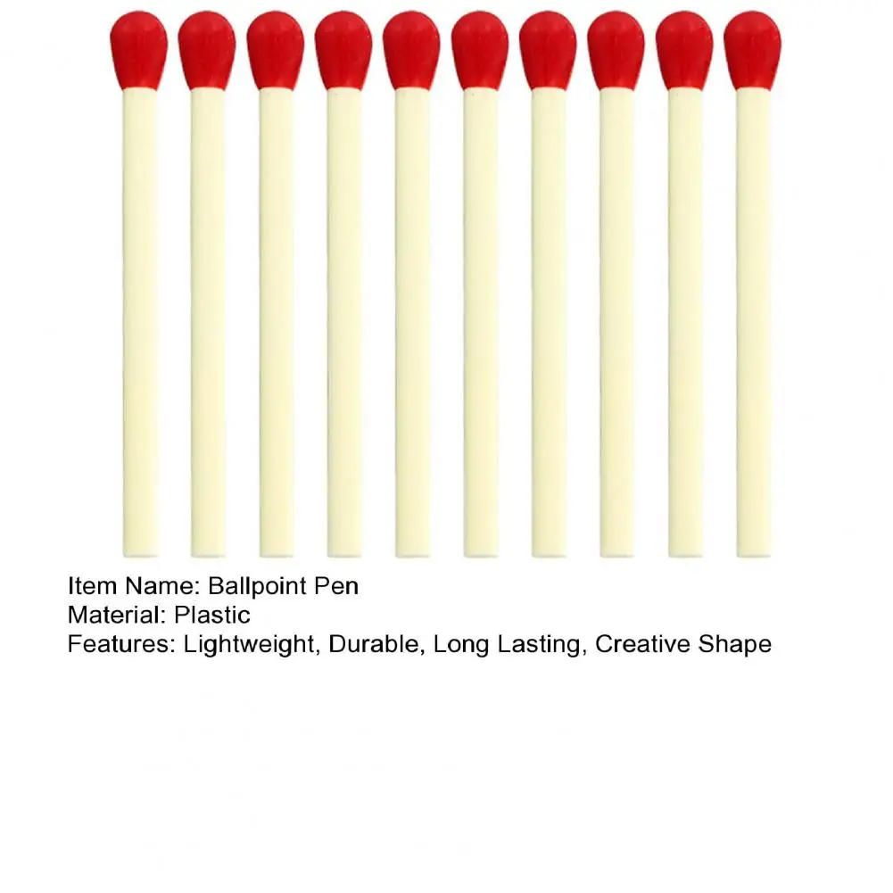 10 Pcs 8.4cm Ballpoint Pens Creative Shape 0.5mm Fine Point Writing Fluently Ultralight Comfortable Grip Handwriting Ink Pens