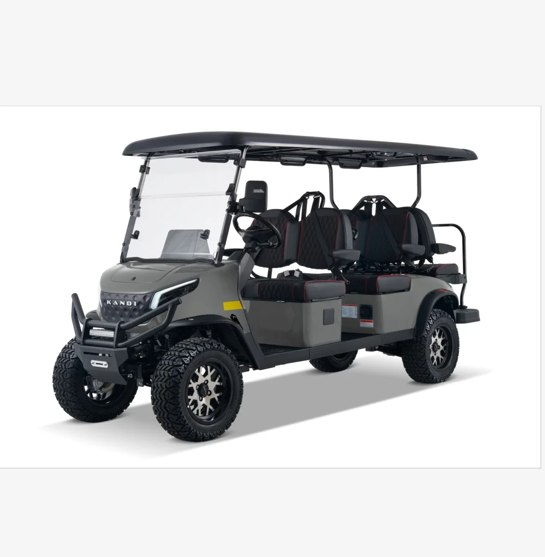 Kandi New Design 6500W Electric Golf Cart Convertible Sightseeing Car Feature 6-Seater Buggy 48v Lithium Battery 6.5kw Motor