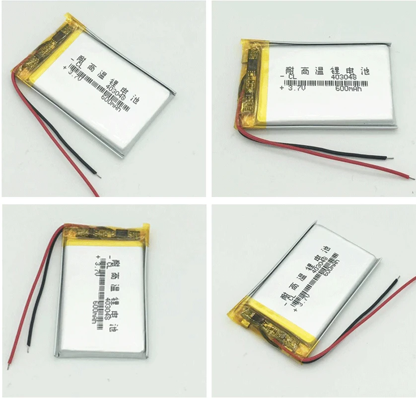 

4x 403048 600mah 3.7V Lithium Polymer Battery For Bluetooth Speaker Power Bank LED Light Ebook Rechargeable Li-polymer Batteries