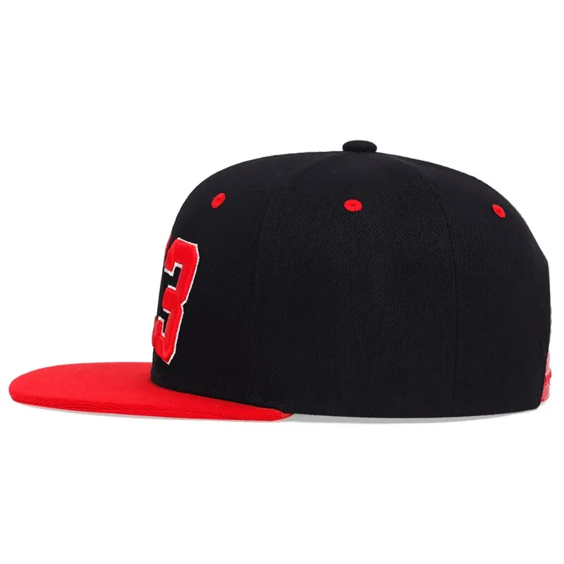 Unisex 23 haftowane czapki hip-hopowe na zewnątrz regulowane baseballówka w stylu Casual czapki kapelusz przeciwsłoneczny