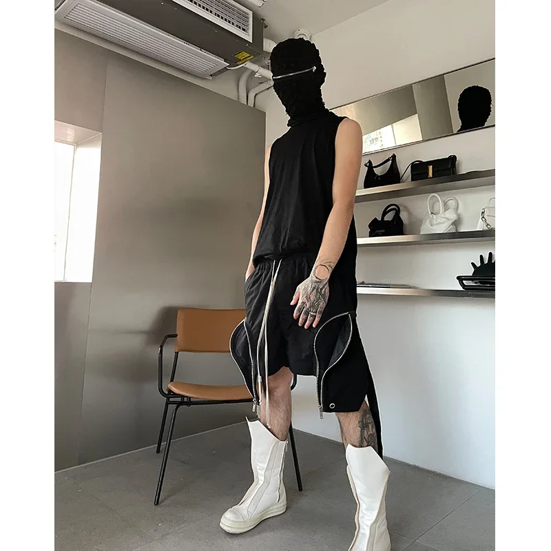 NIGO Men's Hip Hop Zipper Pocket Work Shorts Loose Fit Casual Pants Sweatpants FHDX #NGTOP11195