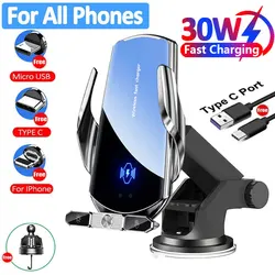 15W Car Wireless Charger Stand for iPhone 16 15 14 13 12 Pro Max Samsung 3 in 1 Magnetic Adapters Phone  Fast Charging Chargers