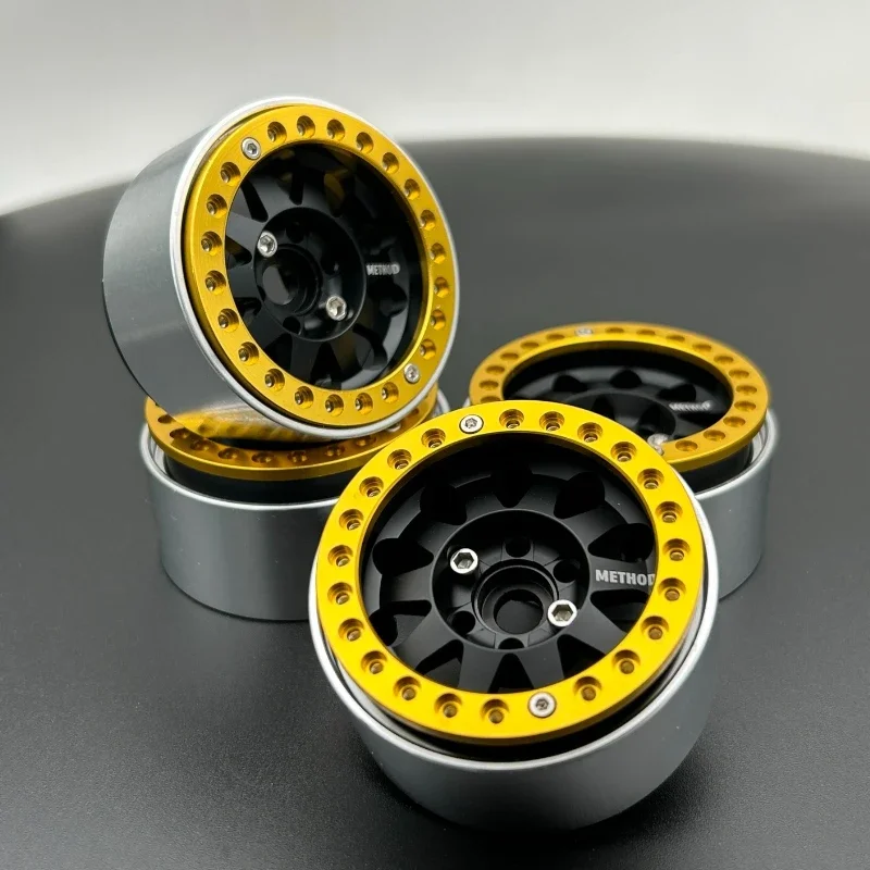 SmCp4PCS 1.9-inch Water Drop Model Metal CNC Wheel Hub For 1/10 RC Crwler Car AXIAL SCX10 RC4WD D90 Traxxas TRX4 Tank 300 Wrangl